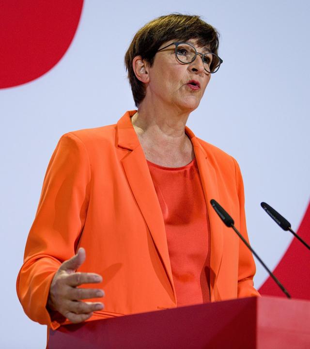 SPD-Chefin Esken am Wahlabend