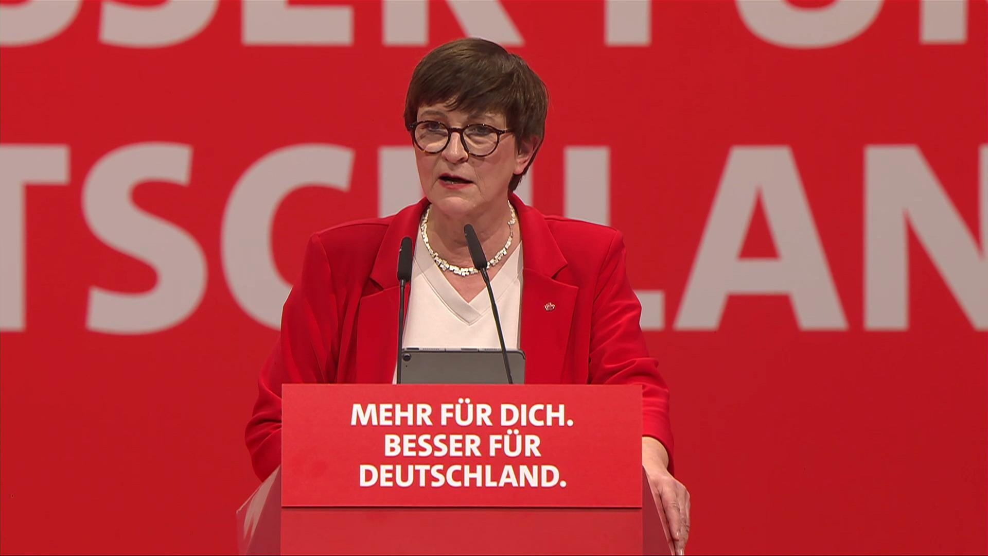 SPD-Parteitag: Rede von Saskia Esken (Parteivorsitzende)