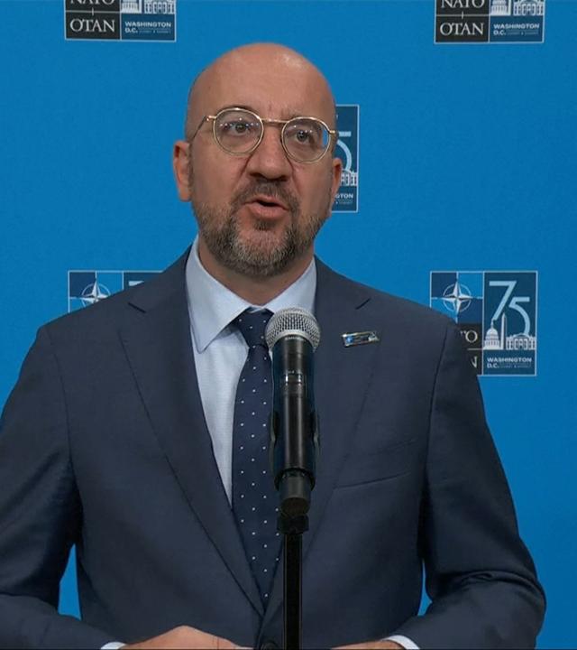 Statement Charles Michel beim NATO-Gipfel