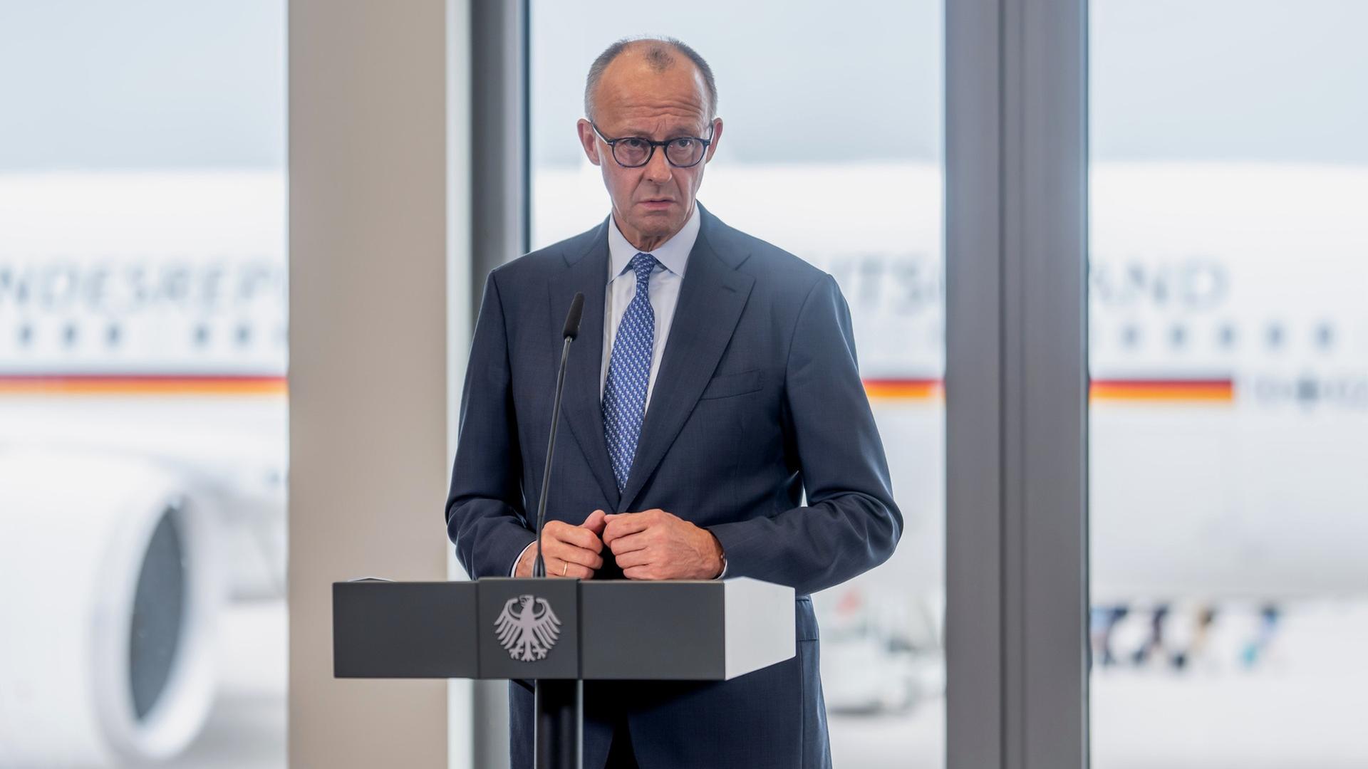 Statement Merz vor Abflug zum NATO-Gipfel