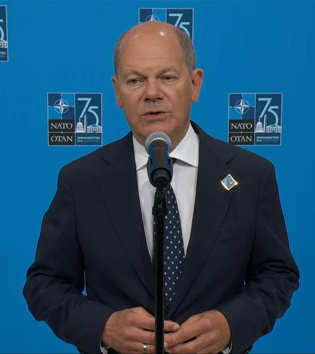 Statement Olaf Scholz beim NATO-Gipfel