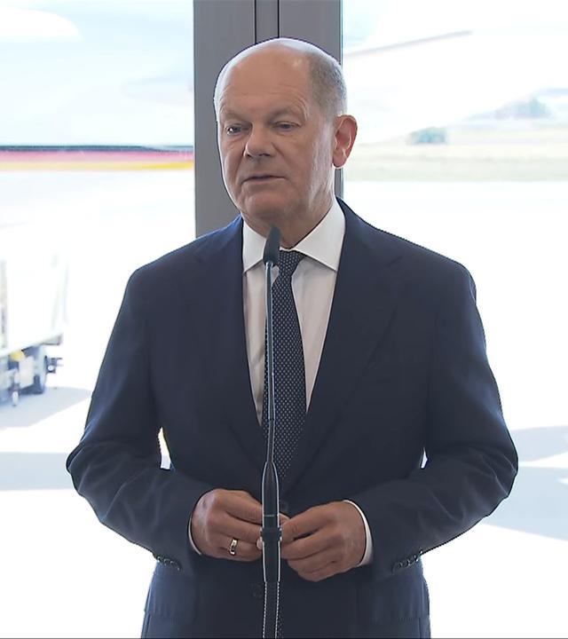 Statement Scholz vor Abflug zum NATO-Gipfel