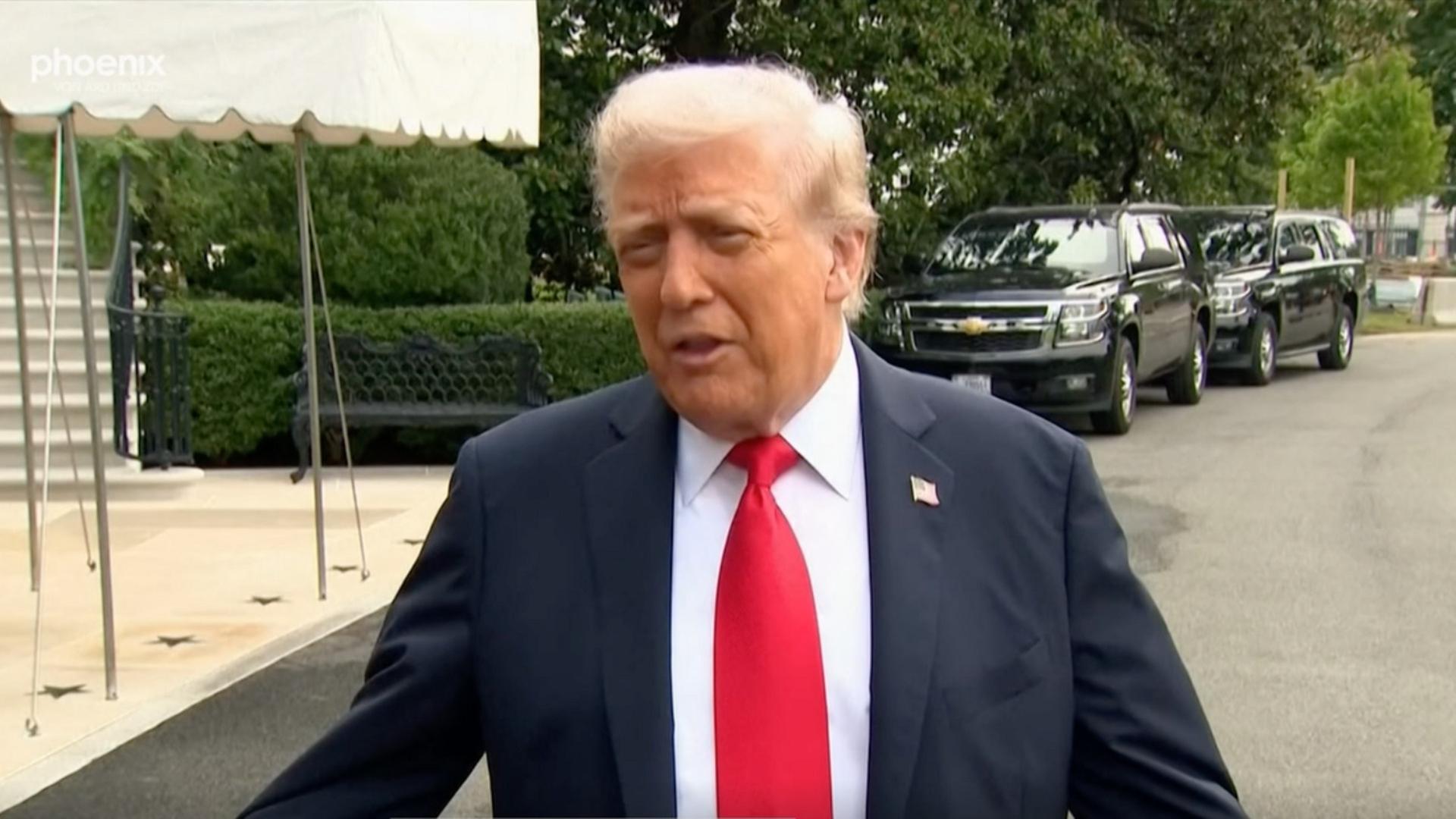 Statement von Donald Trump nach seiner Ankunft in Großbritannien