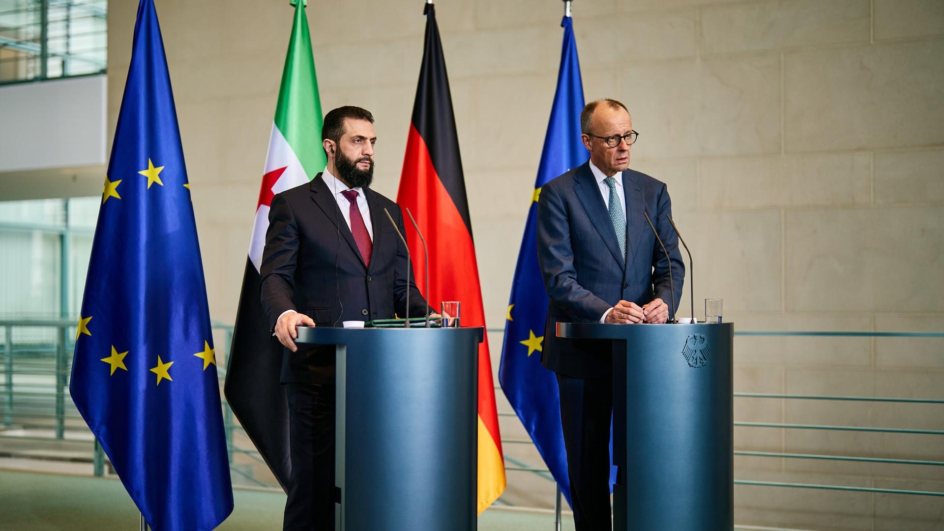 Syrischer Übergangspräsident al-Scharaa bei Merz