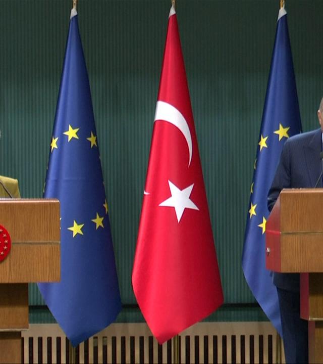 Von der Leyen und Erdoğan nach Gesprächen zu Syrien