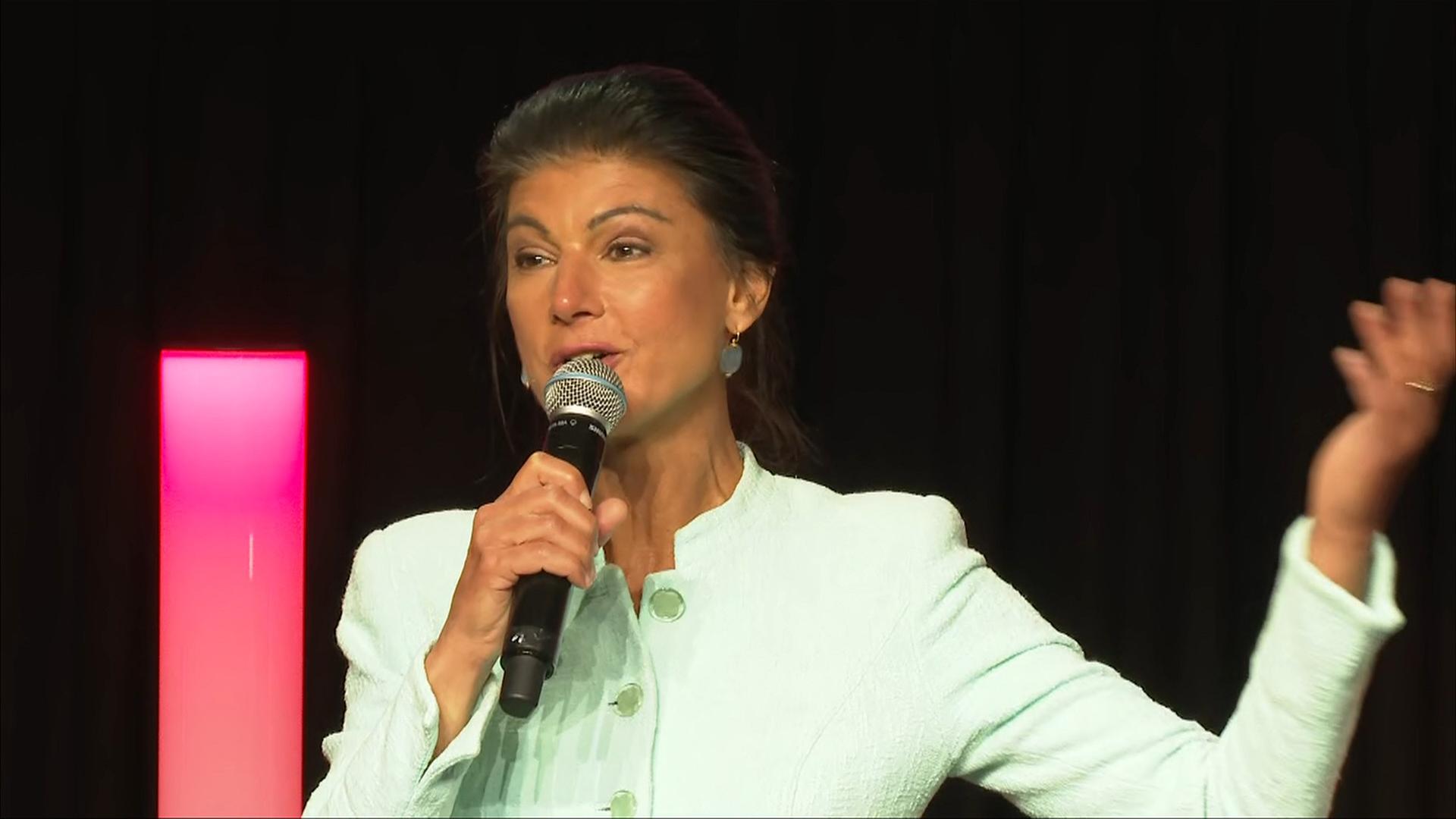 Wissler und Wagenknecht am Wahlabend