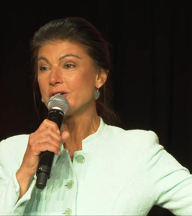 Wissler und Wagenknecht am Wahlabend