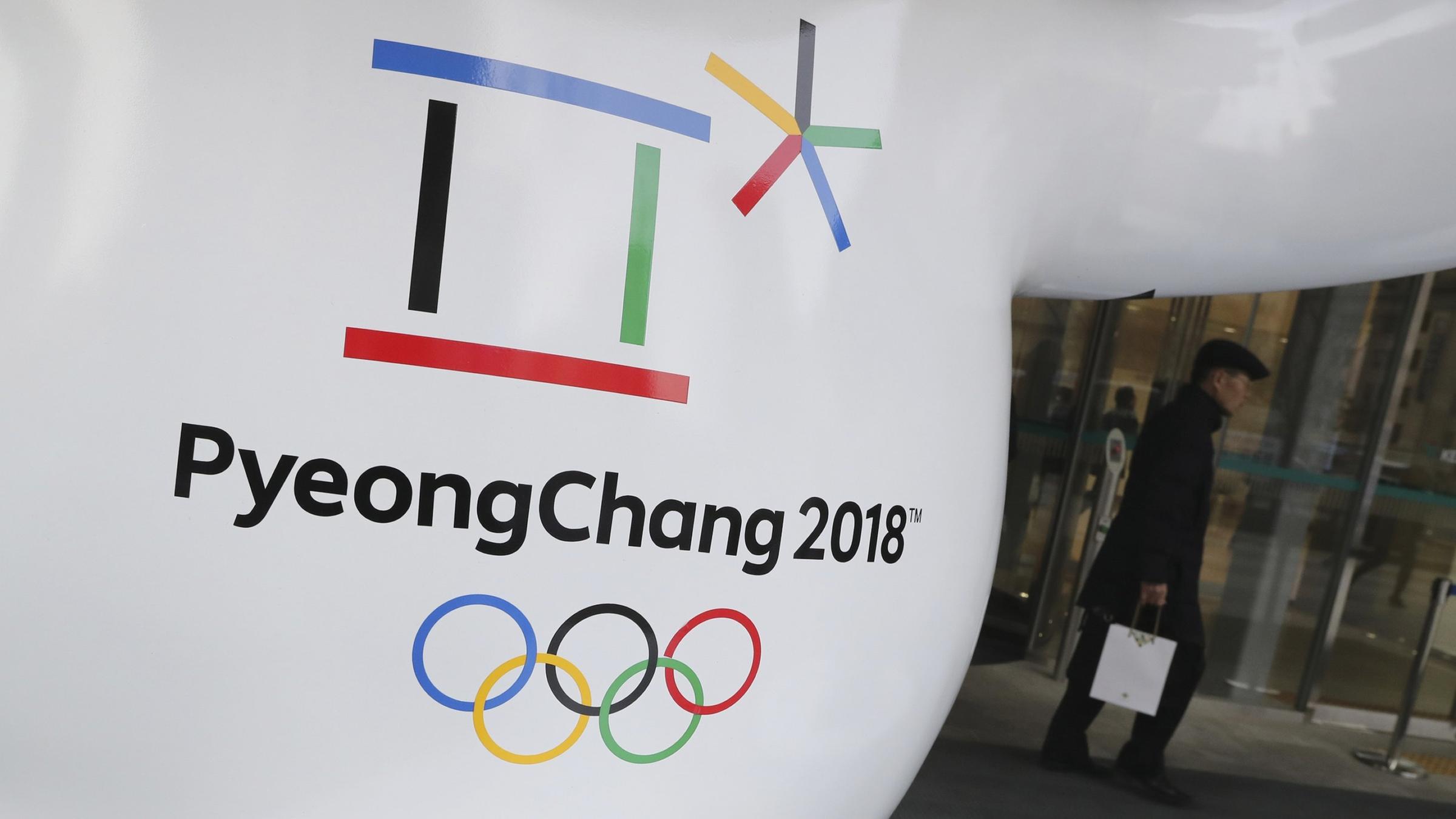 Das Logo der Olympischen Winterspiele 2018 in Pyeongchang.