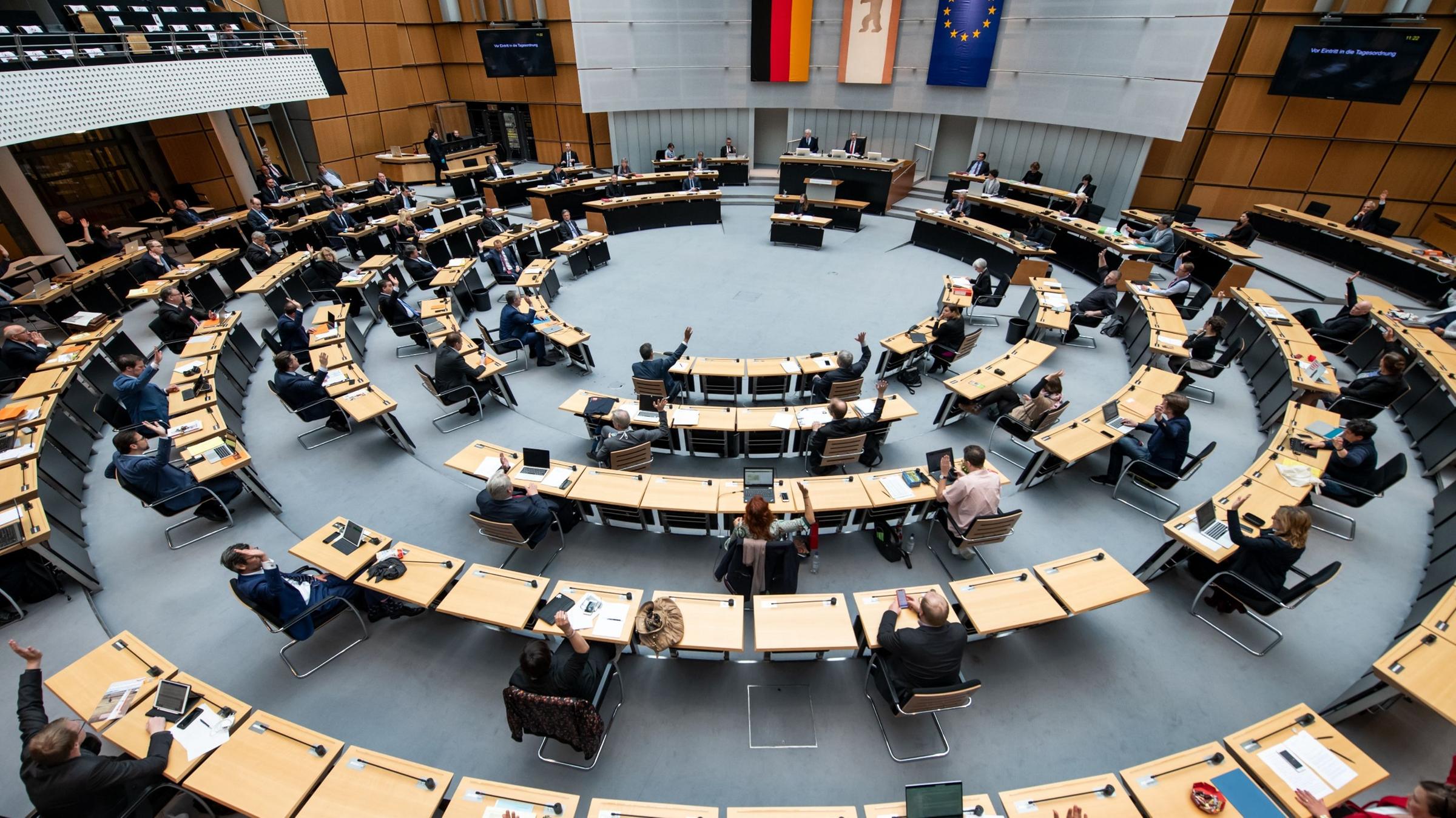 Bei einer Plenarsitzung im Berliner Abgeordnetenhaus. Archivbild