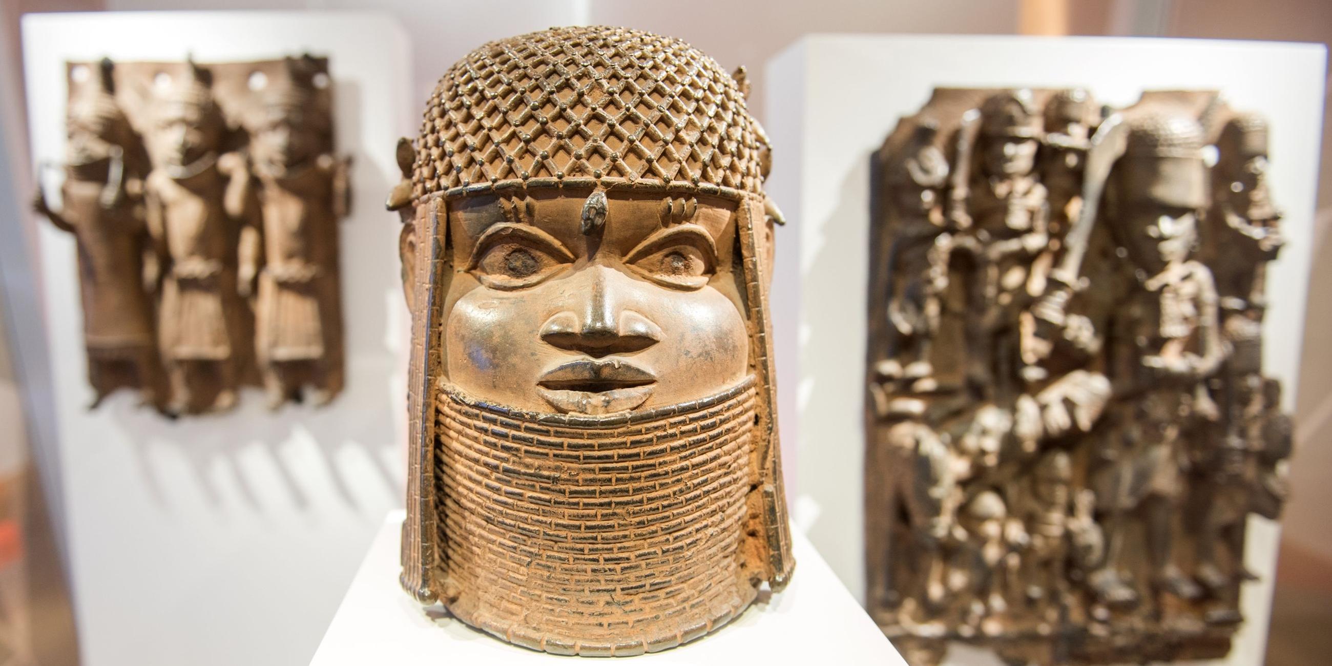 Benin-Bronzen im Hamburger Museum. Symbolbild