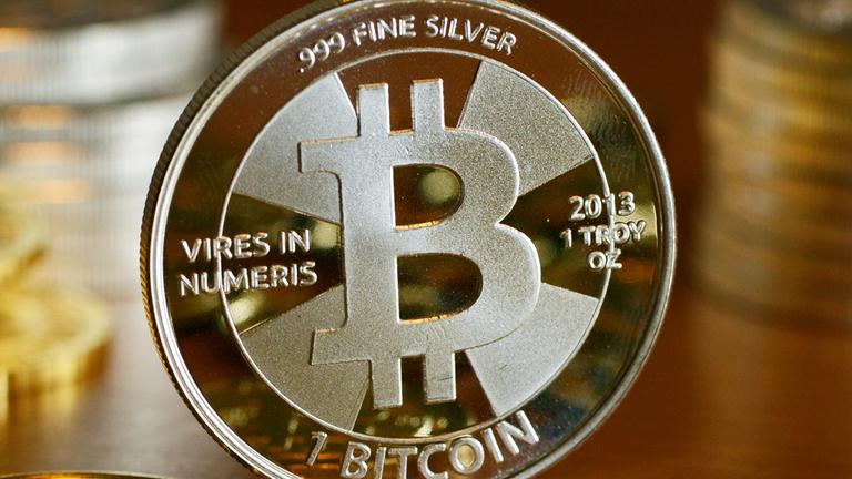 Bitcoin-Münzen.