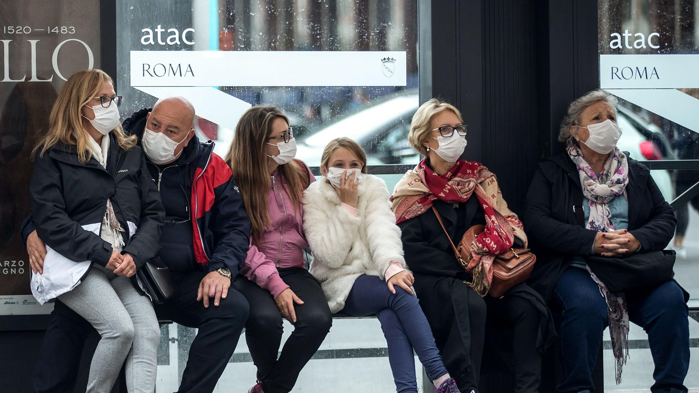 Bushaltestelle in Rom