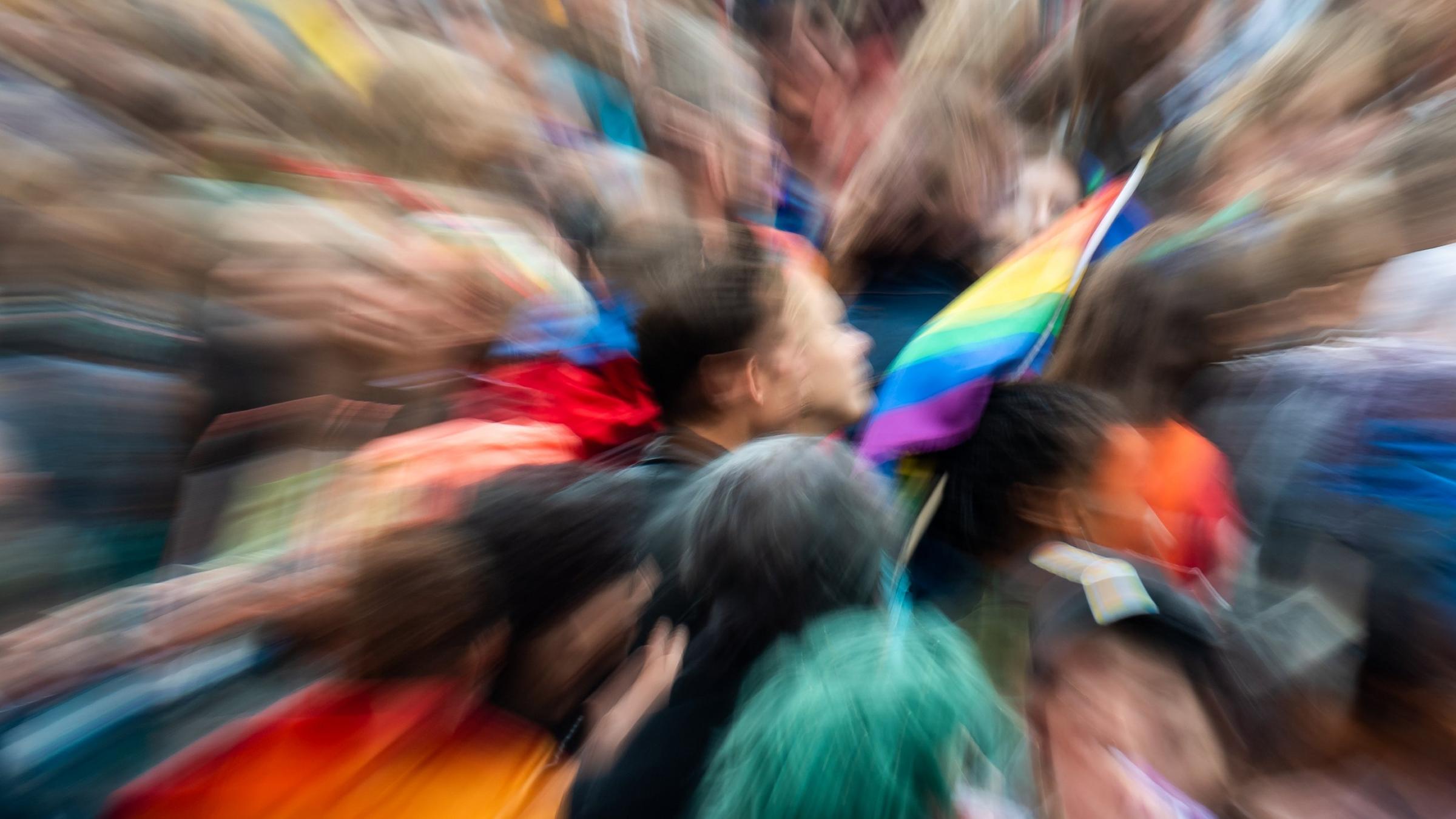Eine Demonstration von Homosexuellen. Symbolbild