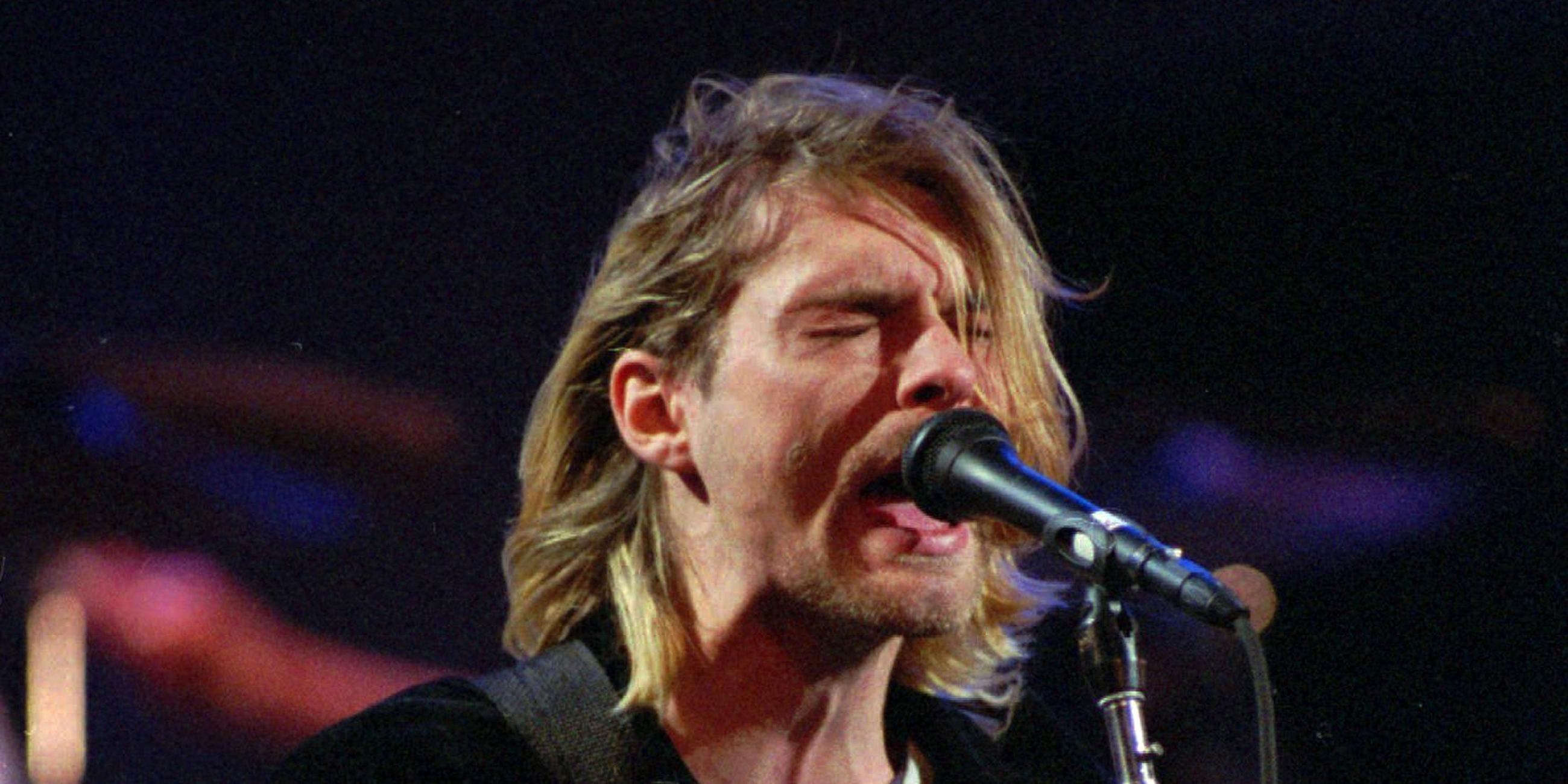 Kurt Cobain, Sänger der Rockband Nirvana in Seattle. Archivbild