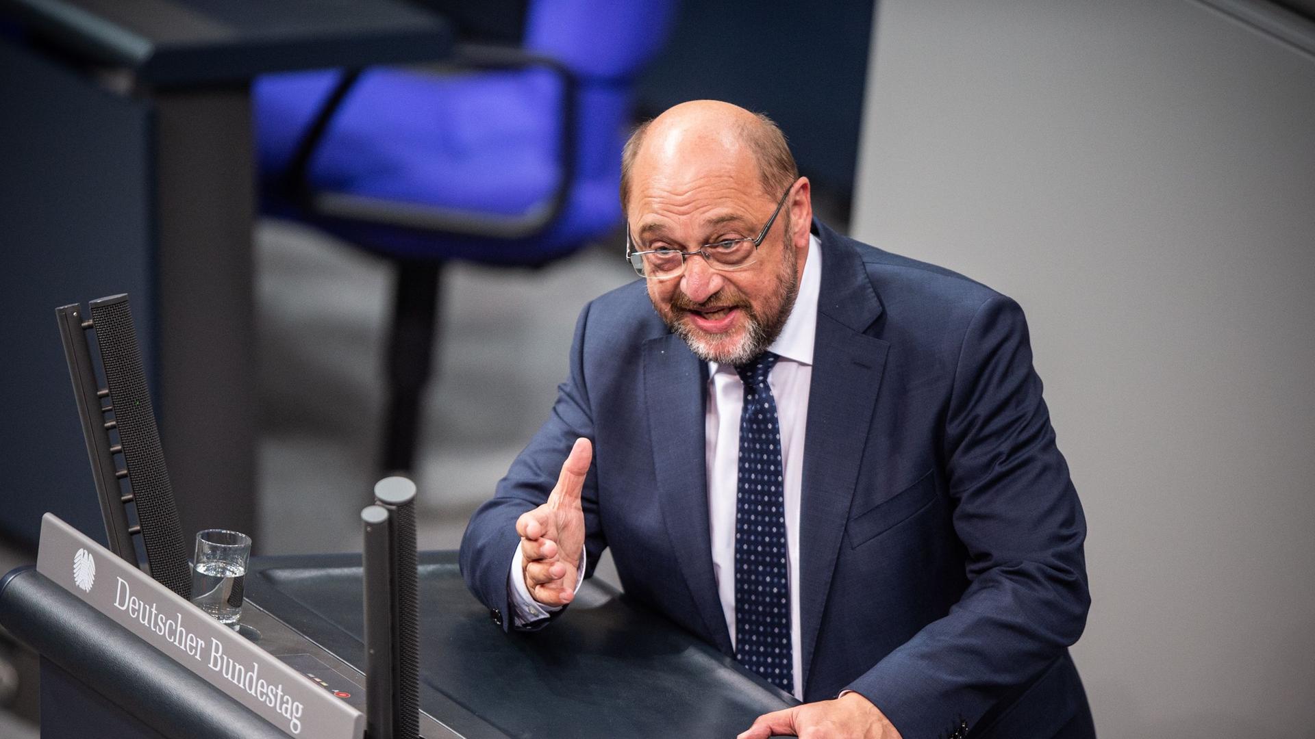 Martin Schulz (SPD) im Bundestag.