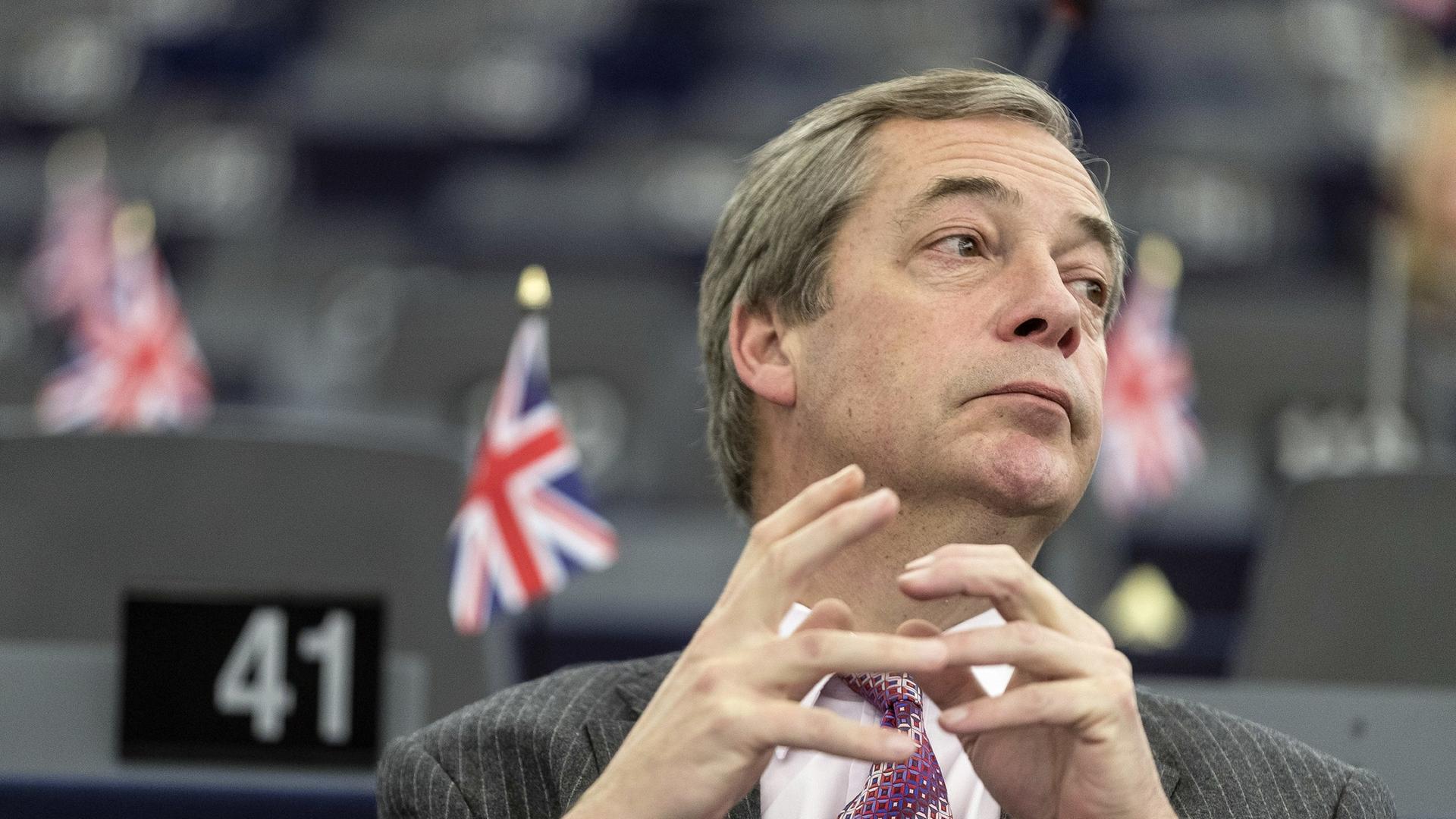 Nigel Farage kämpft weiter für den Brexit. Archivbild