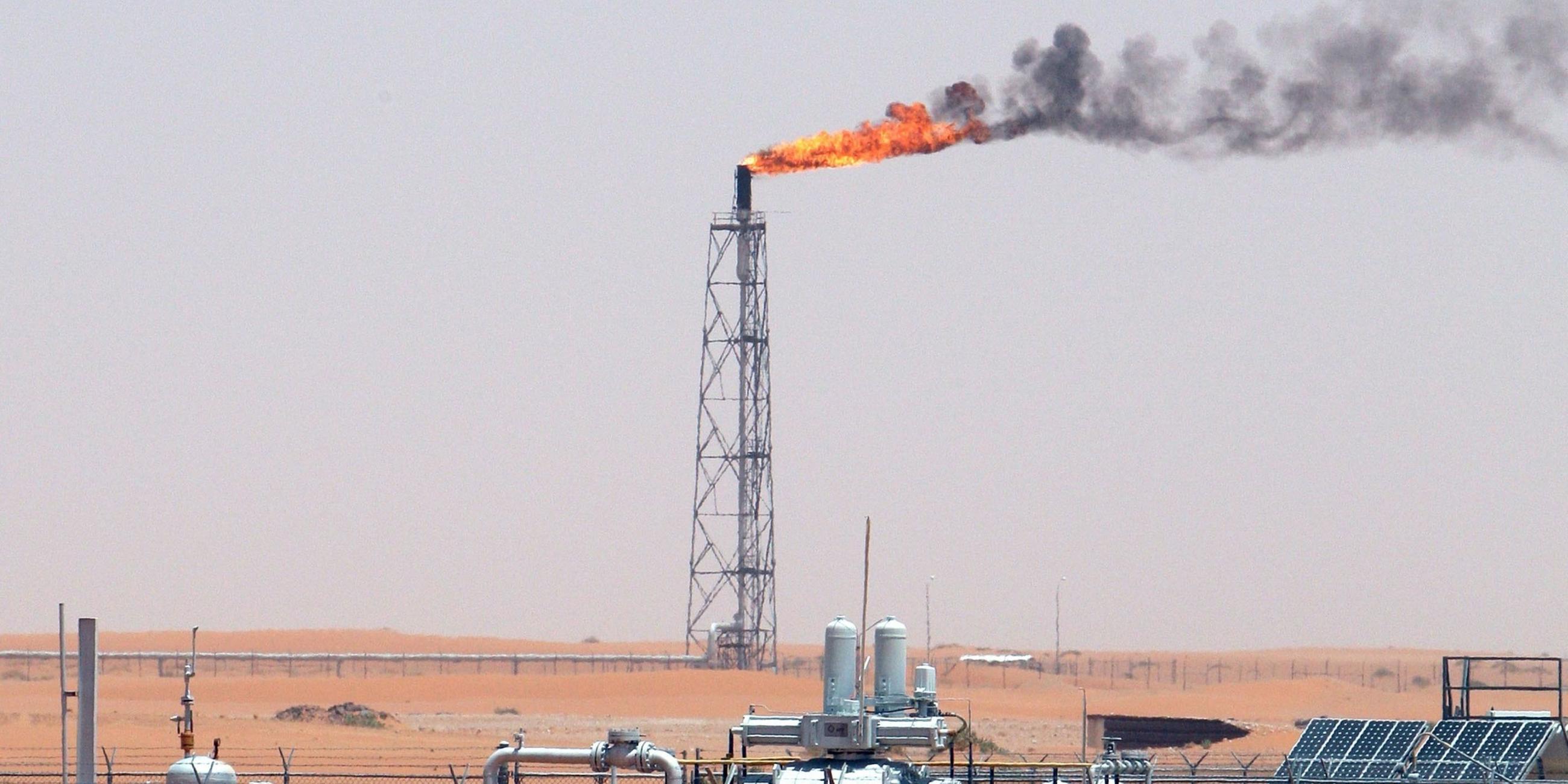 Ölfeld in Saudi-Arabien.