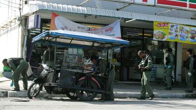 Polizisten in der Stadt Pattani im Süden Thailands. Archivbild