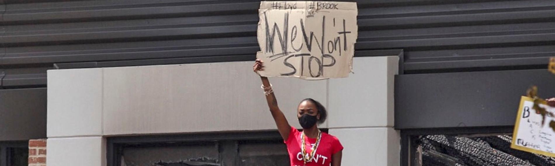 Proteste gegen Rassismus in Atlanta.