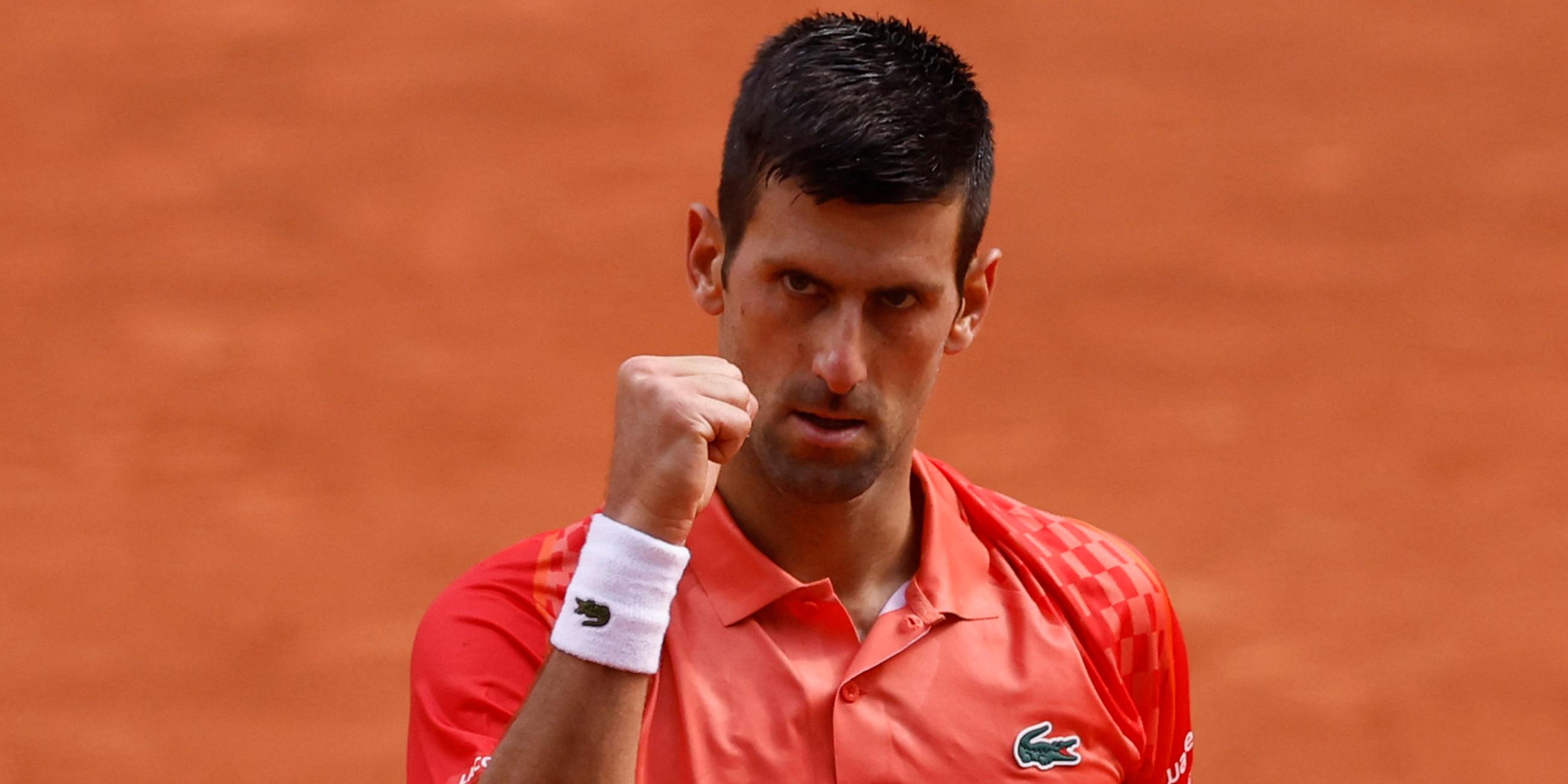 Novak Djokovic im Männer Einzel bei den French Open am 11.06.2023 im Court Philippe-Chatrier. 