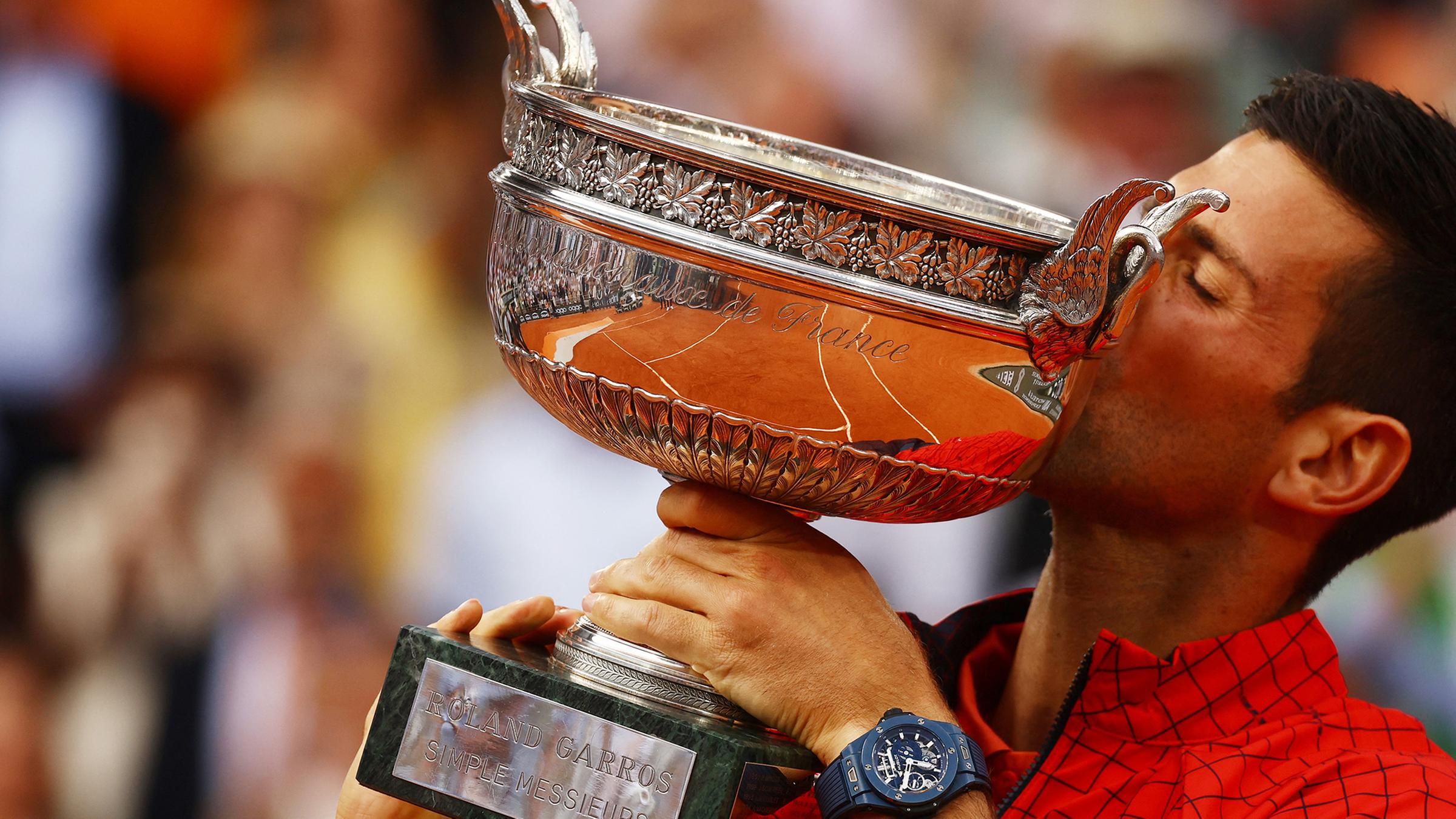 Novak Djokovic im Männer Einzel bei den French Open am 11.06.2023 im Court Philippe-Chatrier. 