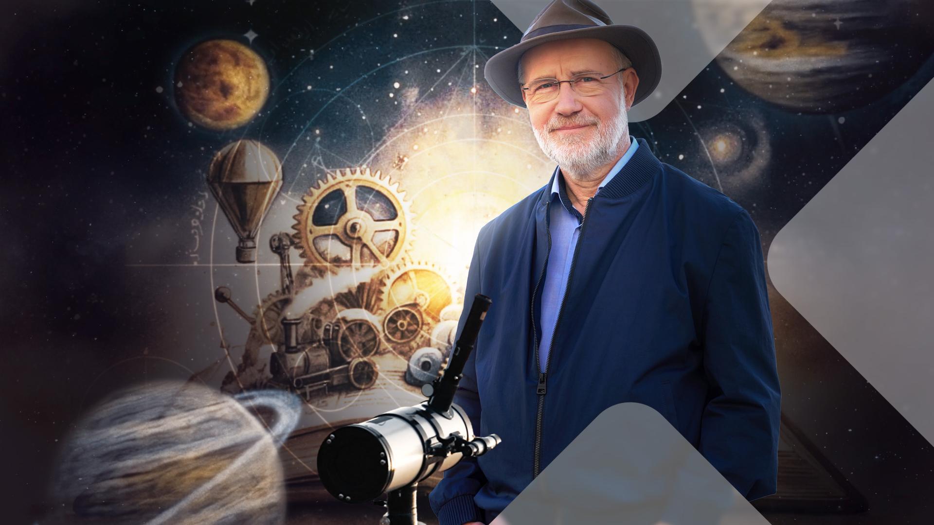 Harald Lesch vor Erfindungen (Collage) 