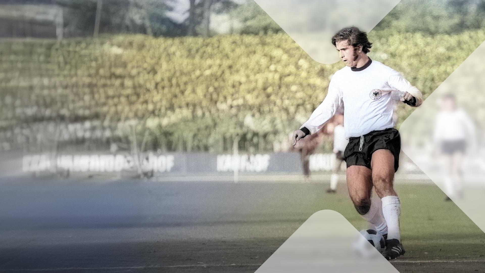 Gerd Müller im Spiel der deutschen Nationalmannschaft, 1970