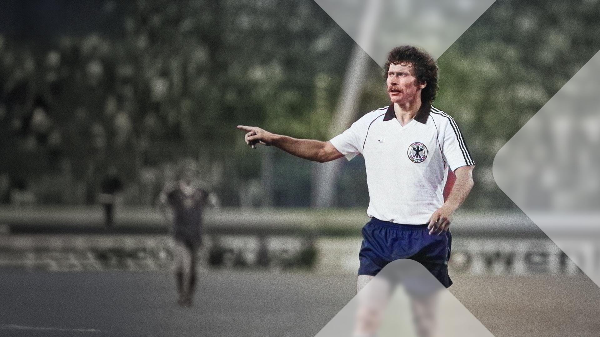 Paul Breitner im Spiel der deutschen Nationalmannschaft, 1982