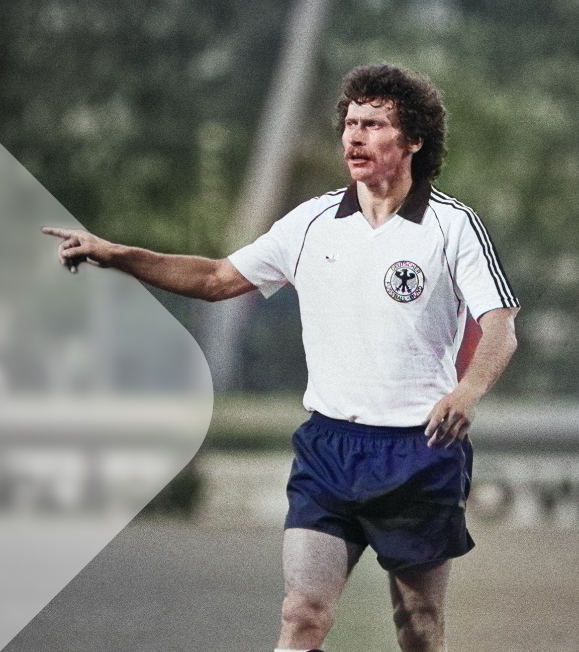 Paul Breitner im Spiel der deutschen Nationalmannschaft, 1982