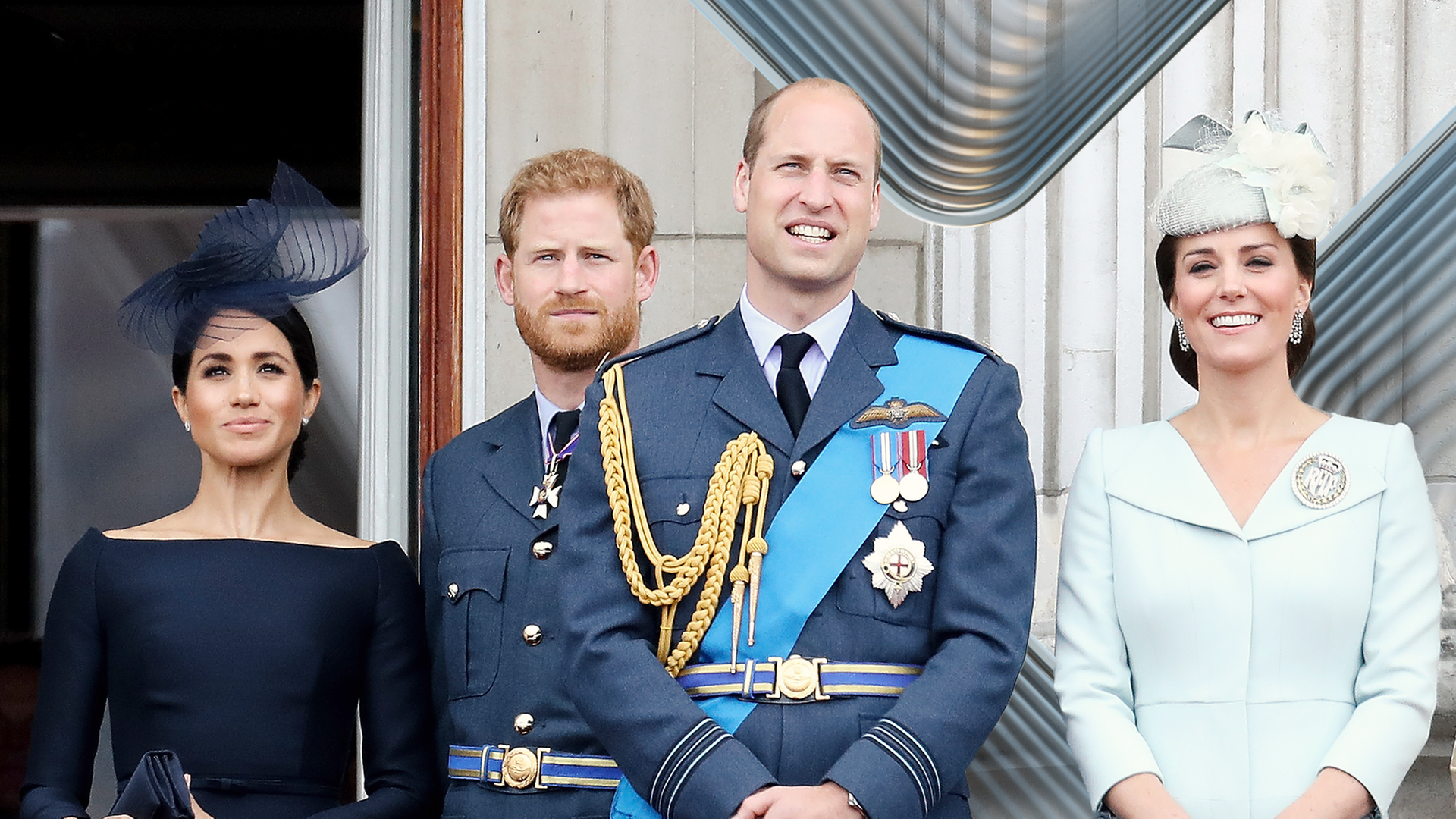 Herzogin Meghan, Prinz Harry, Prinz William und Herzogin Kate