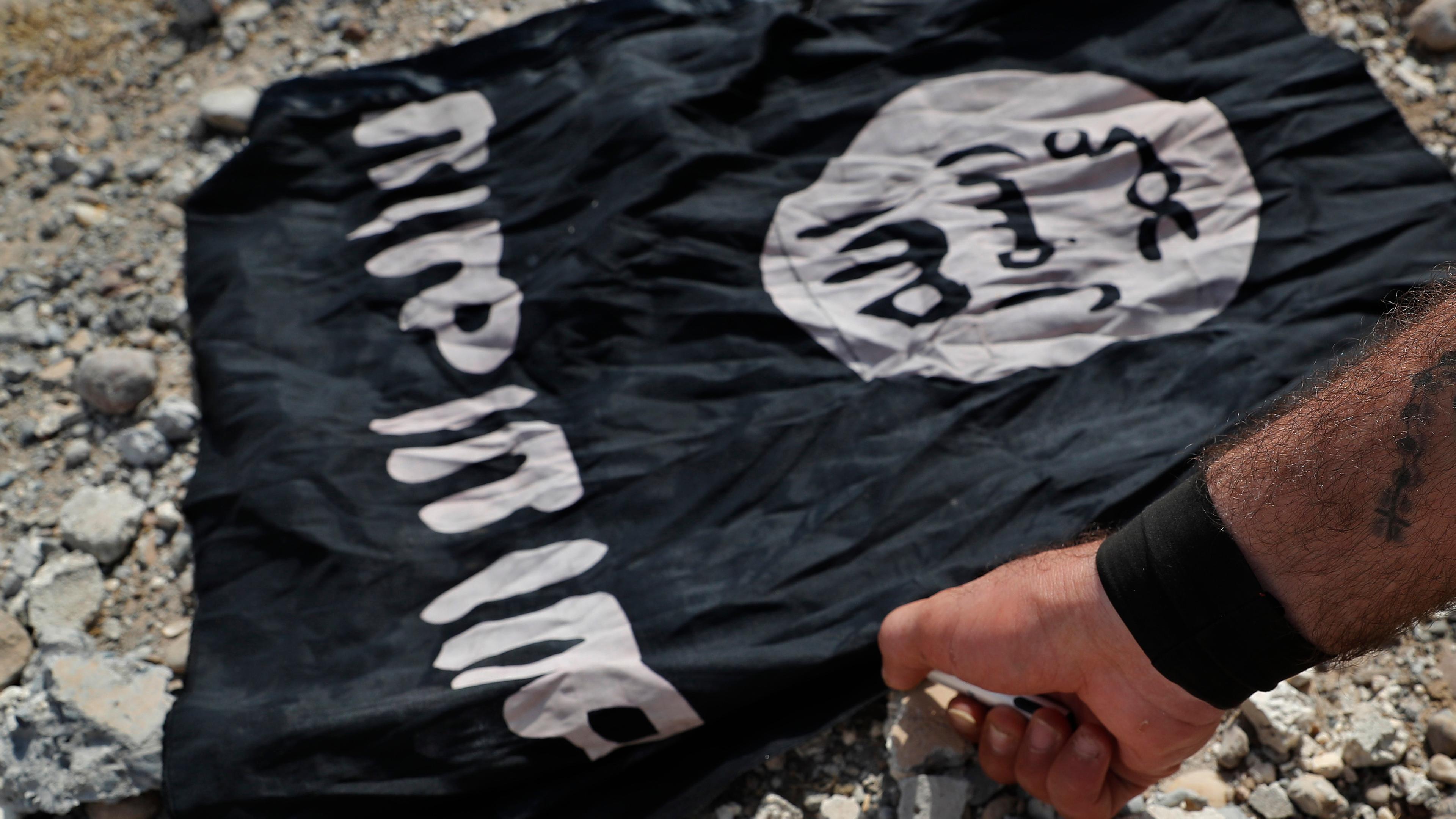 Flagge der Terrormiliz IS