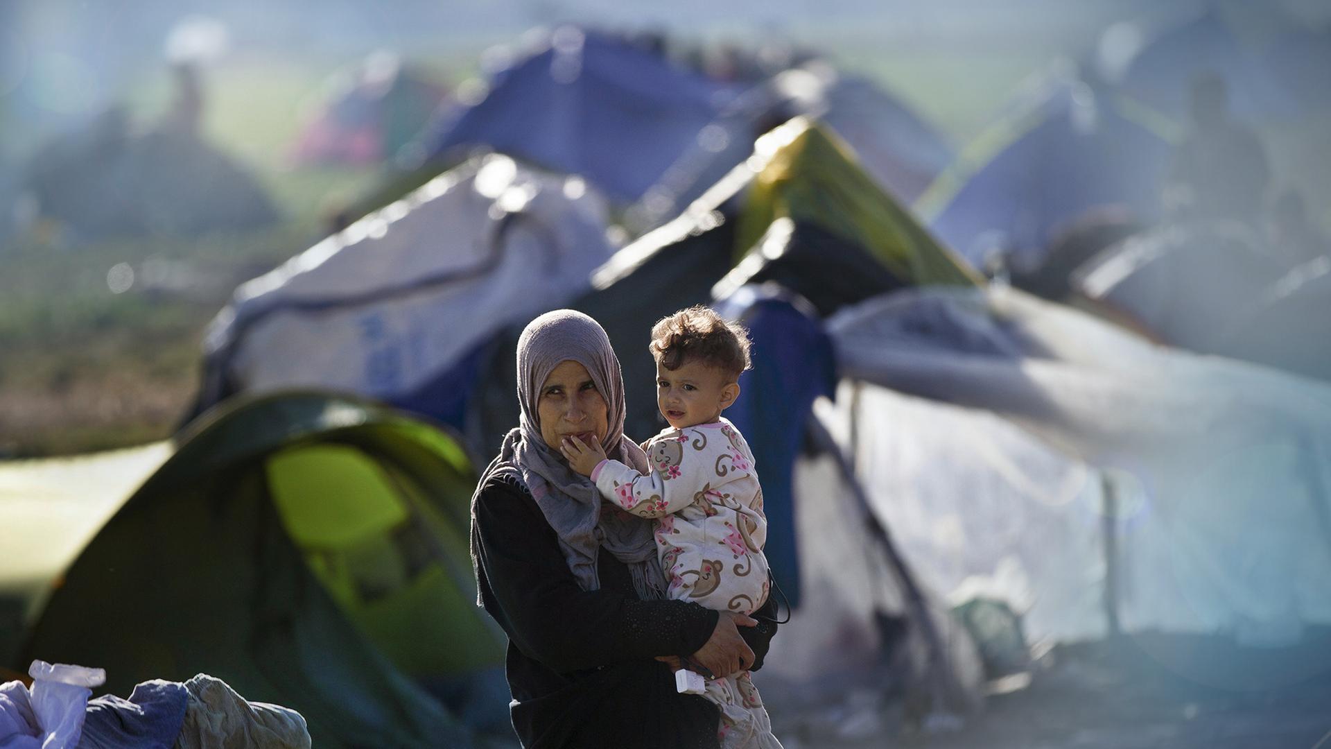Flüchtlinge auf Idomeni