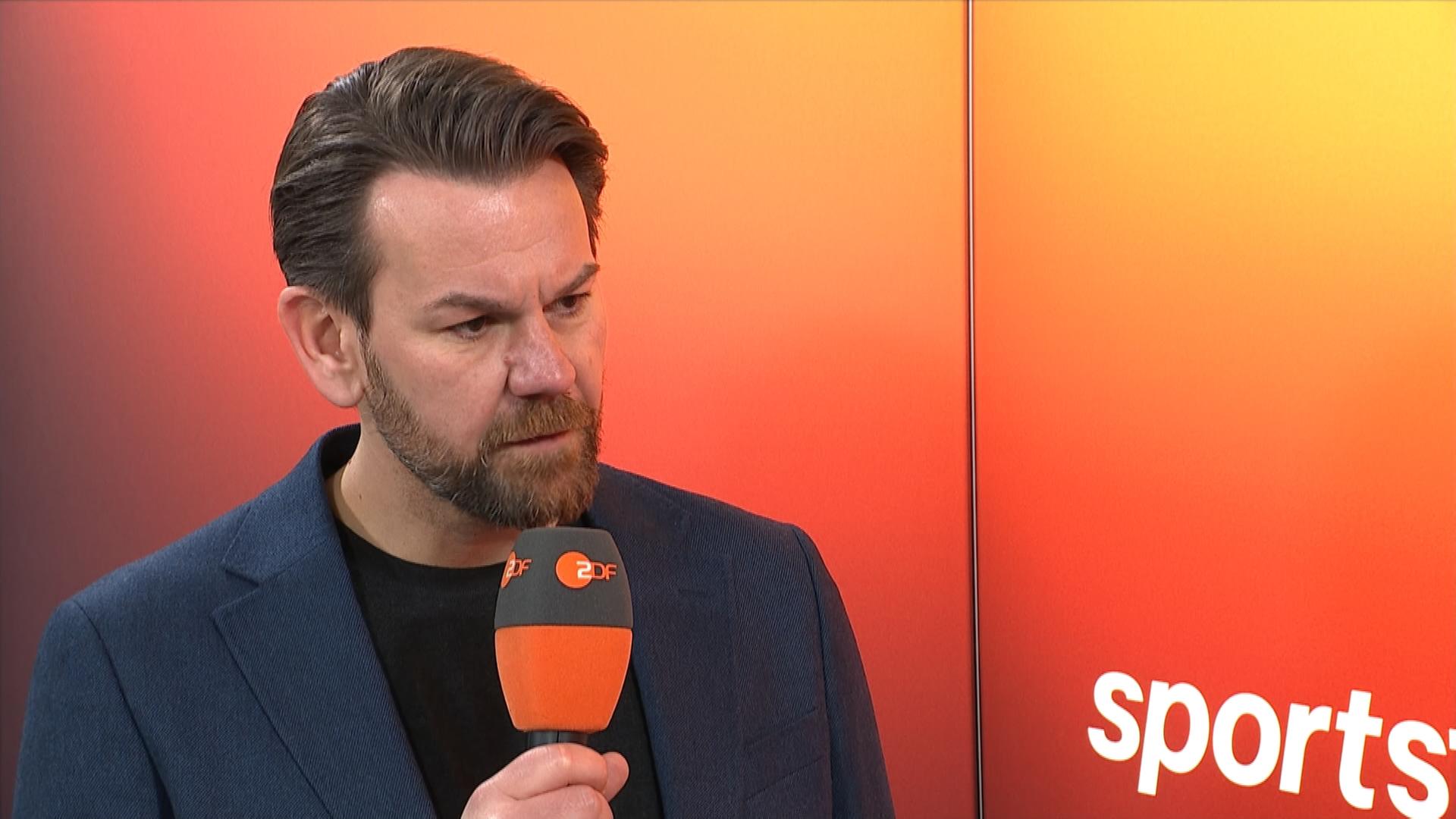 Der Geschäftsführer Sport des 1. FC Köln Thomas Kessler im ZDF Interview