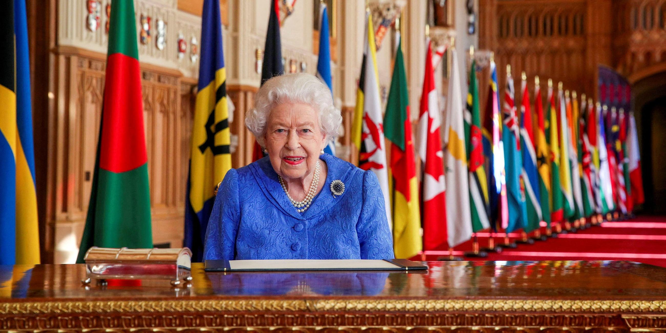 Die britische Königin Elizabeth II. bei ihrer jährlichen Botschaft zum Commonwealth Day