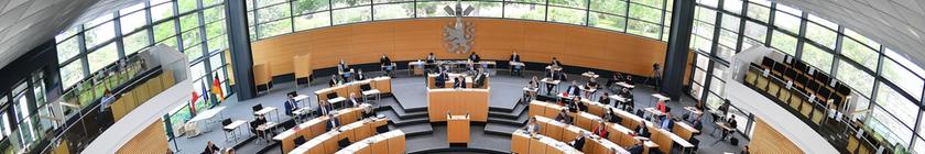 Der Landtag von Thüringen in Erfurt am 17.06.2020