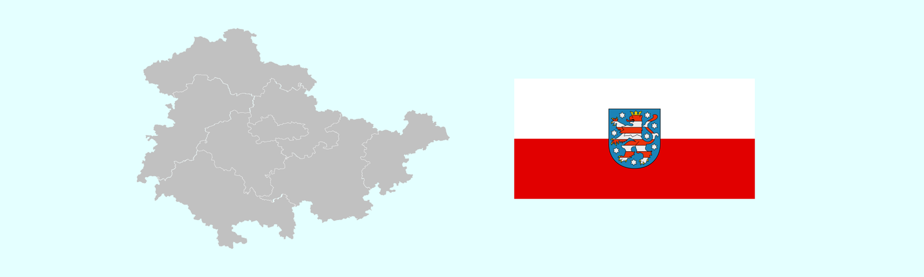 Wahlkreise und Flagge von Thüringen