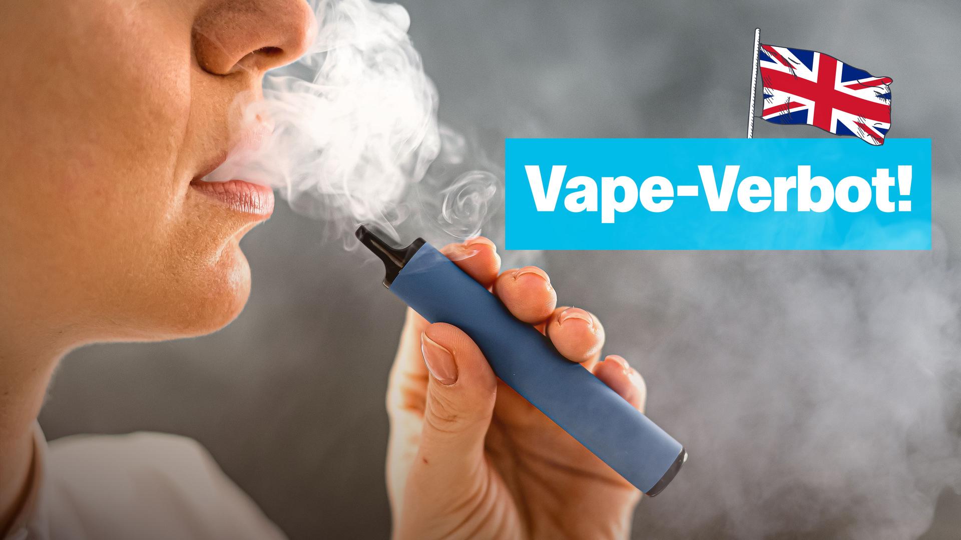 Ein Jugendlicher zieht an einer E-Zigarette