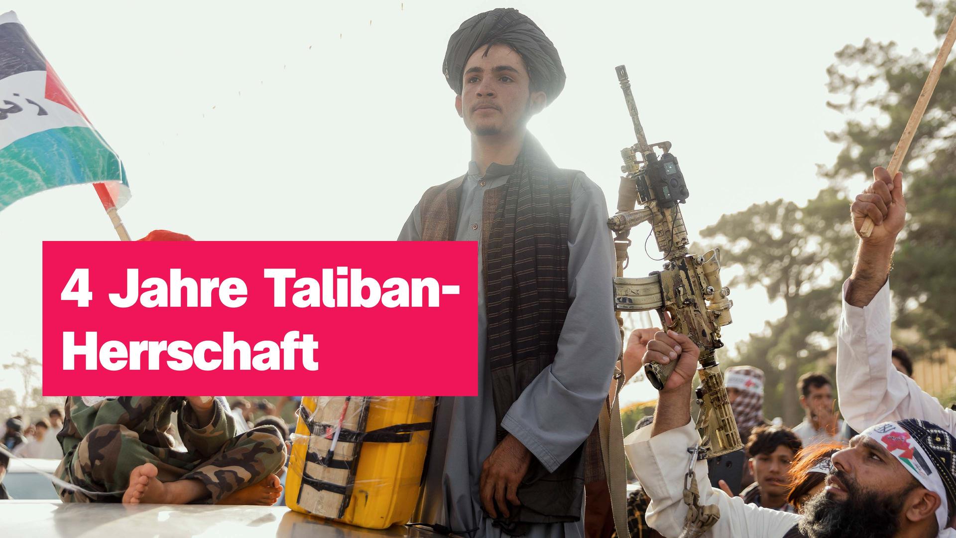 Feiernde Talibankämpfer