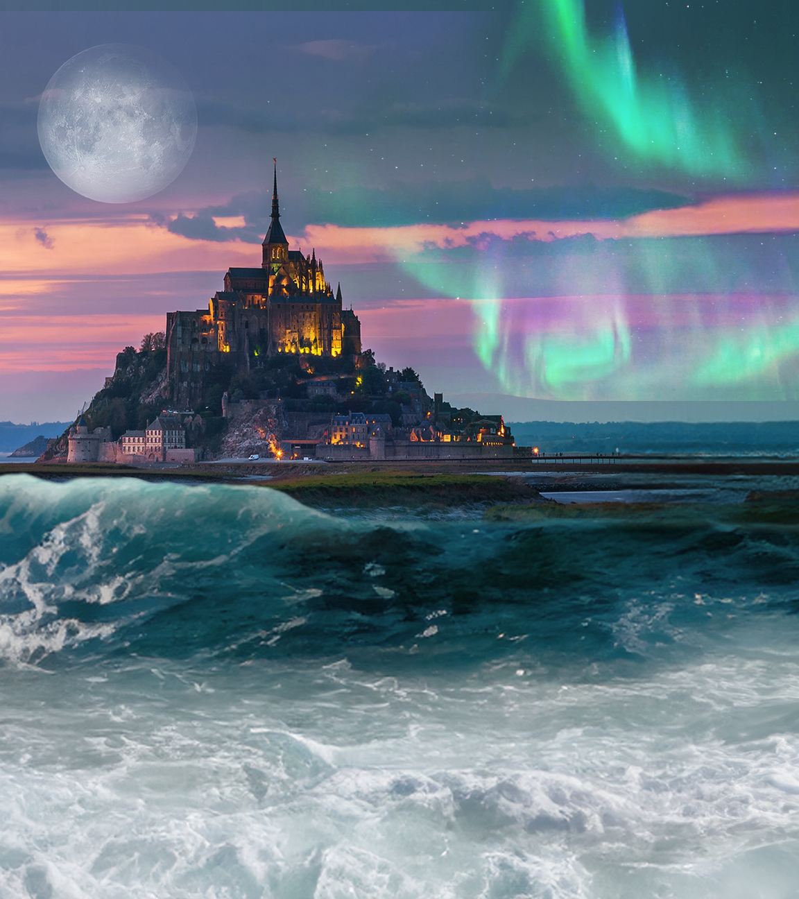 Collage mit Mont St. Michel