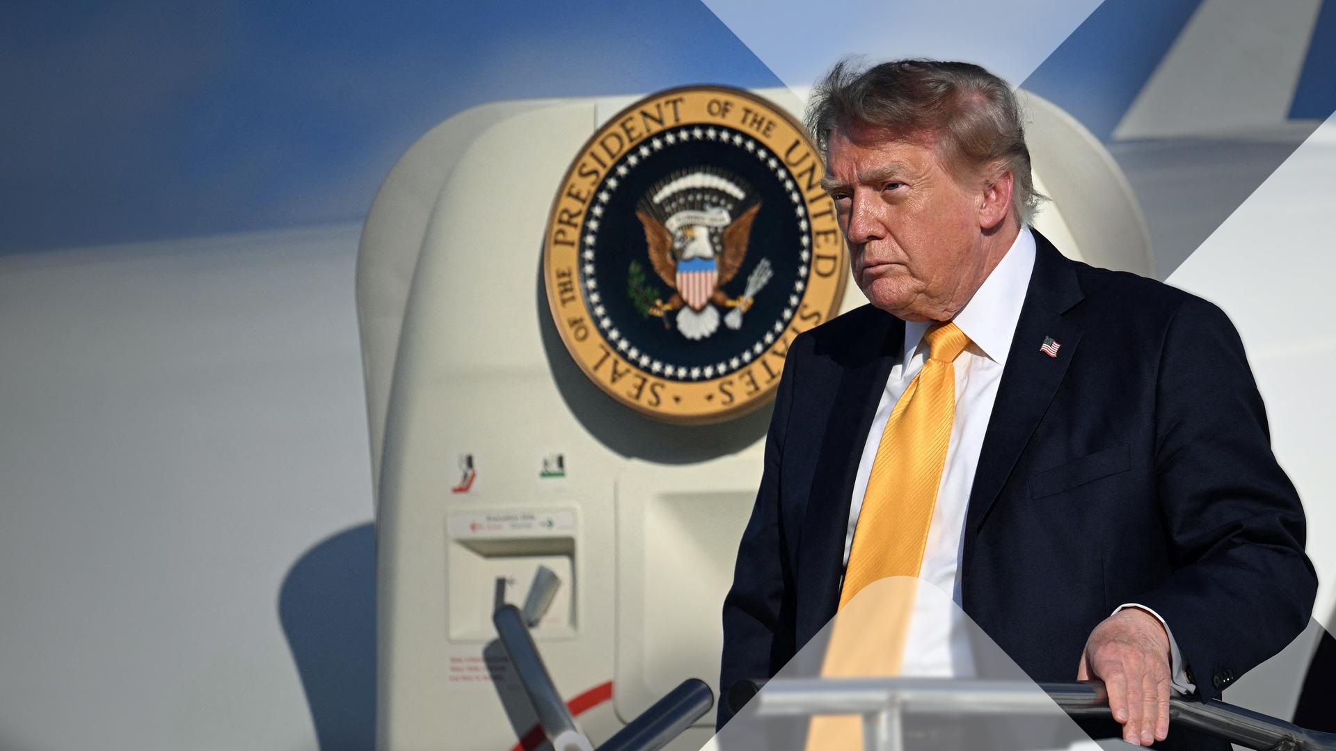 Donald Trump verlässt die Air Force One.