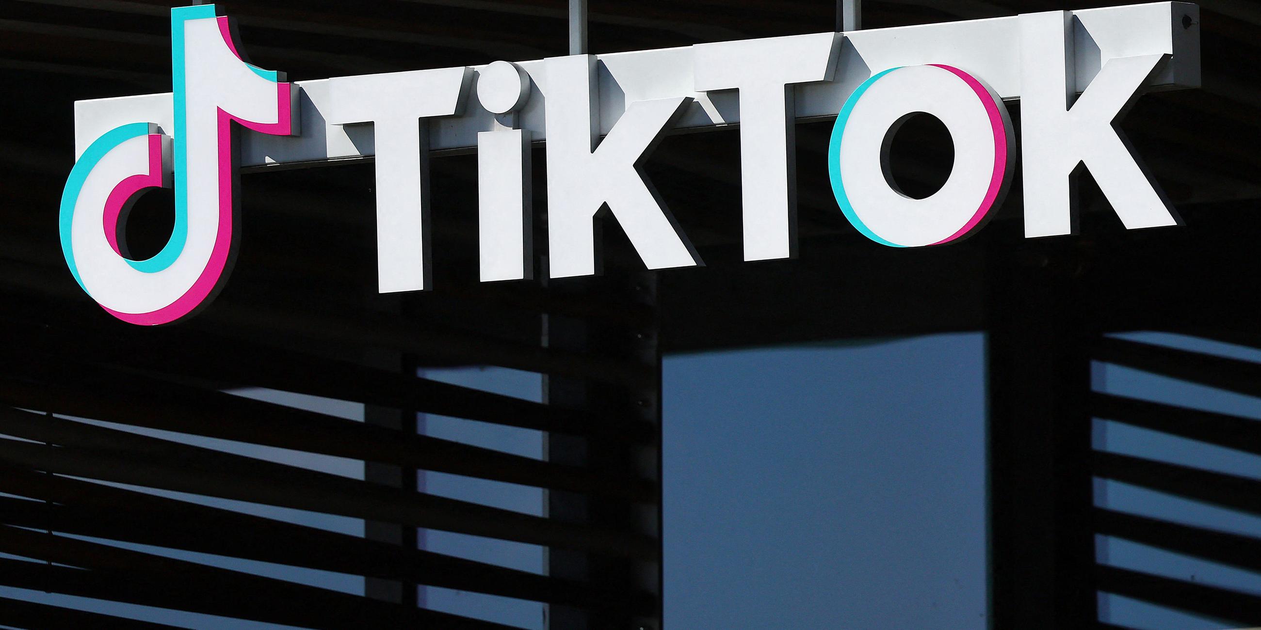 Das TikTok-Logo ist in den TikTok-Büro in Culver City, Kalifornien, zu sehen, aufgenommen am 12.03.2024