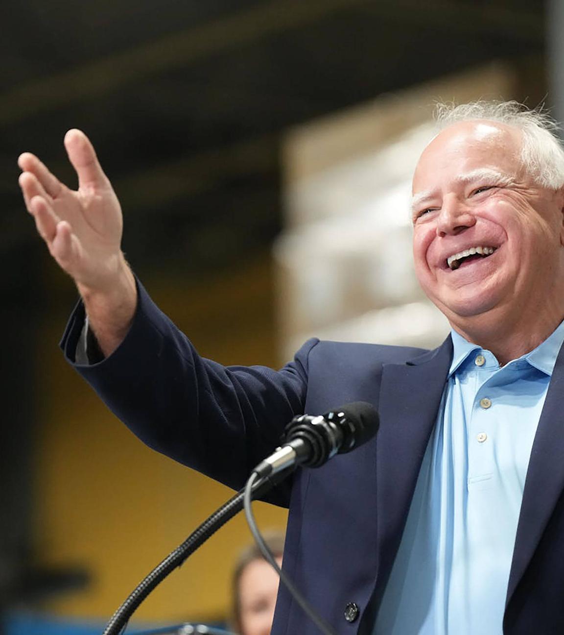 Der Gouverneur von Minnesota, Tim Walz, bei einer Veranstaltung in New Hope Ende Juli 2024.