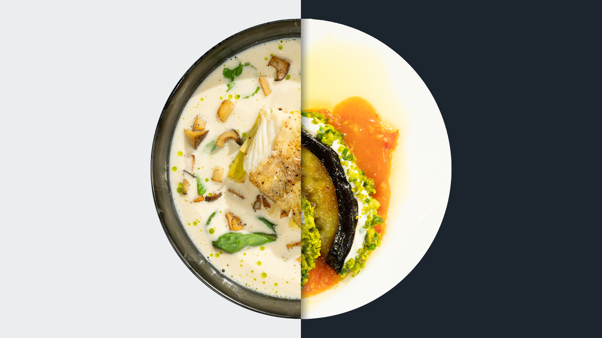 Tom-Kha-Brühe vs. Auberginen-Taco