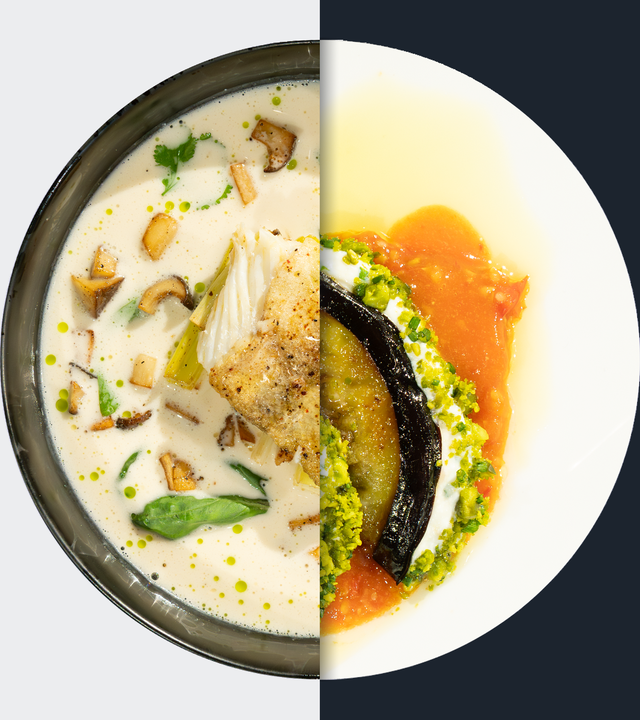 Tom-Kha-Brühe vs. Auberginen-Taco