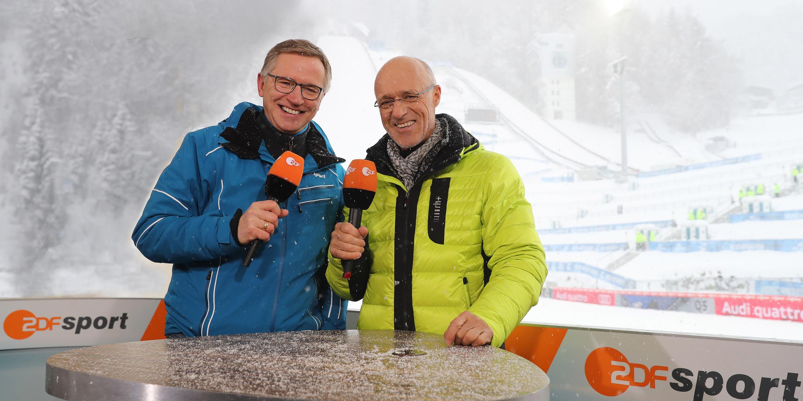 ZDF Sport-Experten Toni Innauer und Norbert König