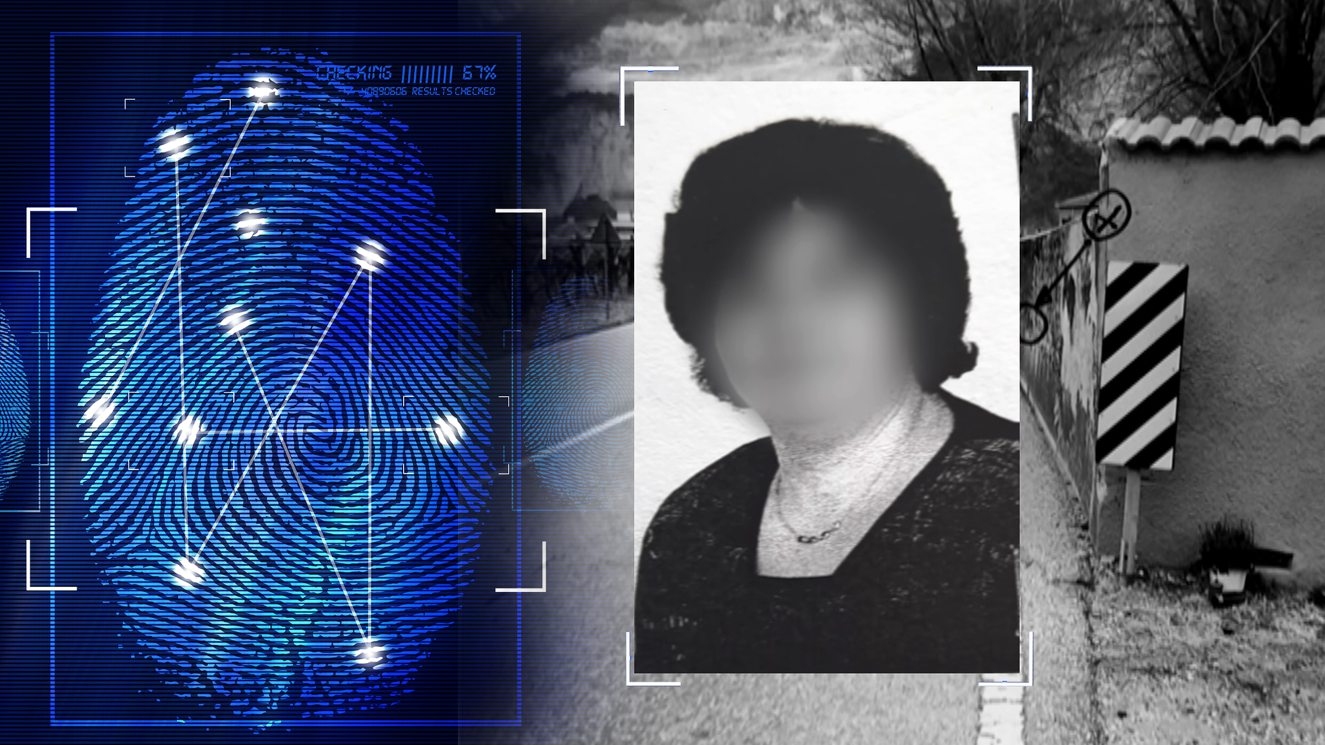 Lichtschematische Darstellung eines Fingerabdrucks.