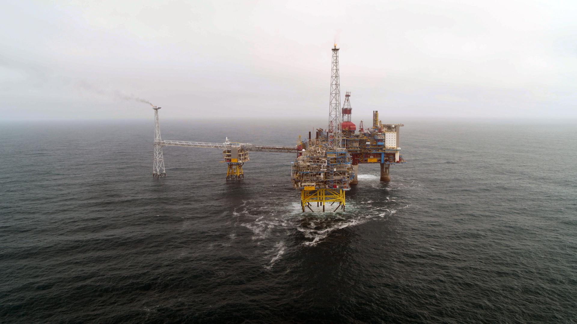 Gasplattform Sleipner des Ölkonzerns Equinor in der Nordsee