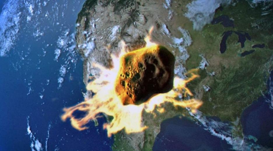 Meteorit rast auf die Erde zu