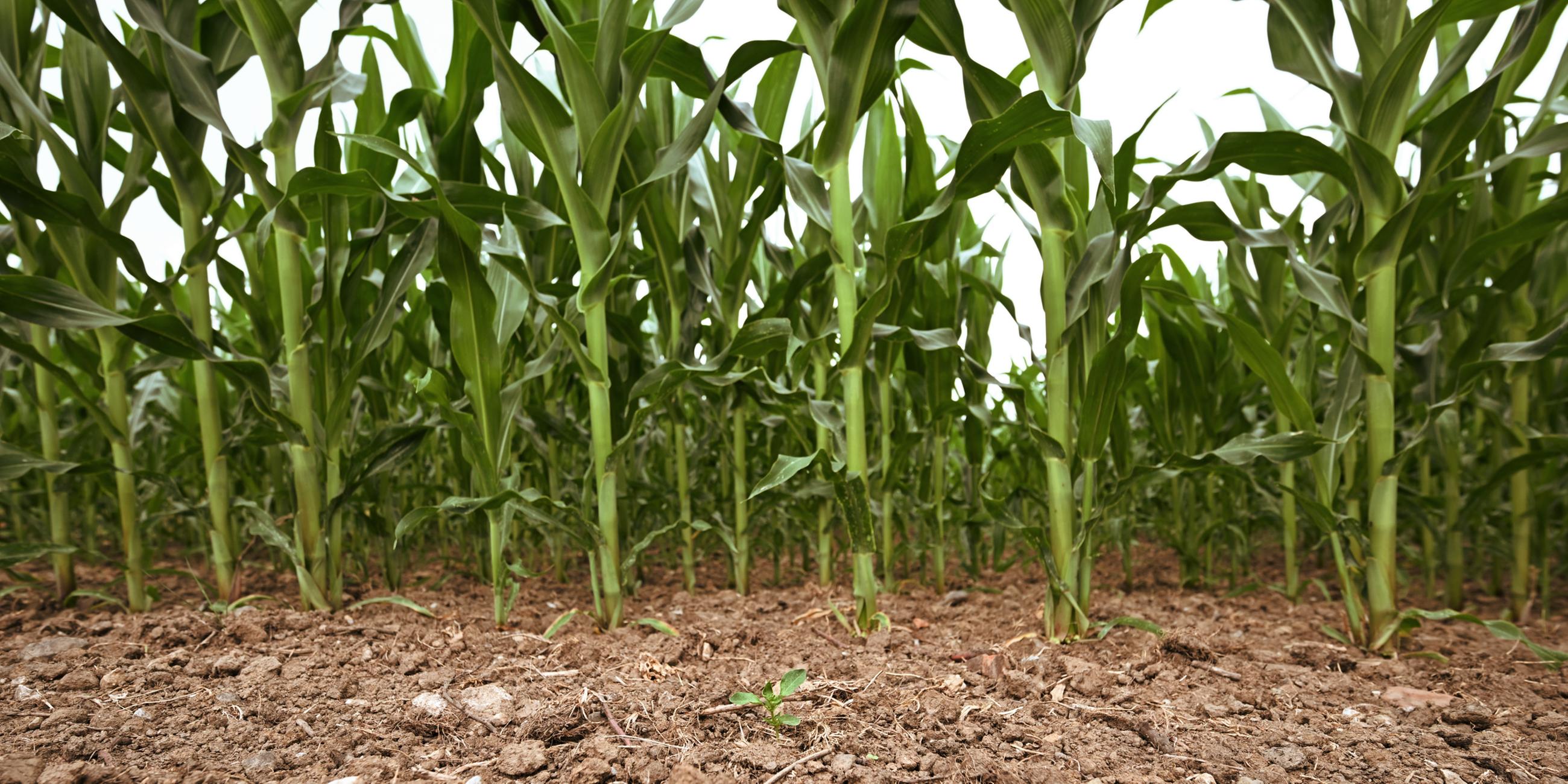 Hessen, Hofheim: Maispflanzen wachsen auf einem Feld bei Hofheim am Taunus. Die zunehmende Trockenheit macht den hessischen Landwirten auch in diesem Sommer zu schaffen. 