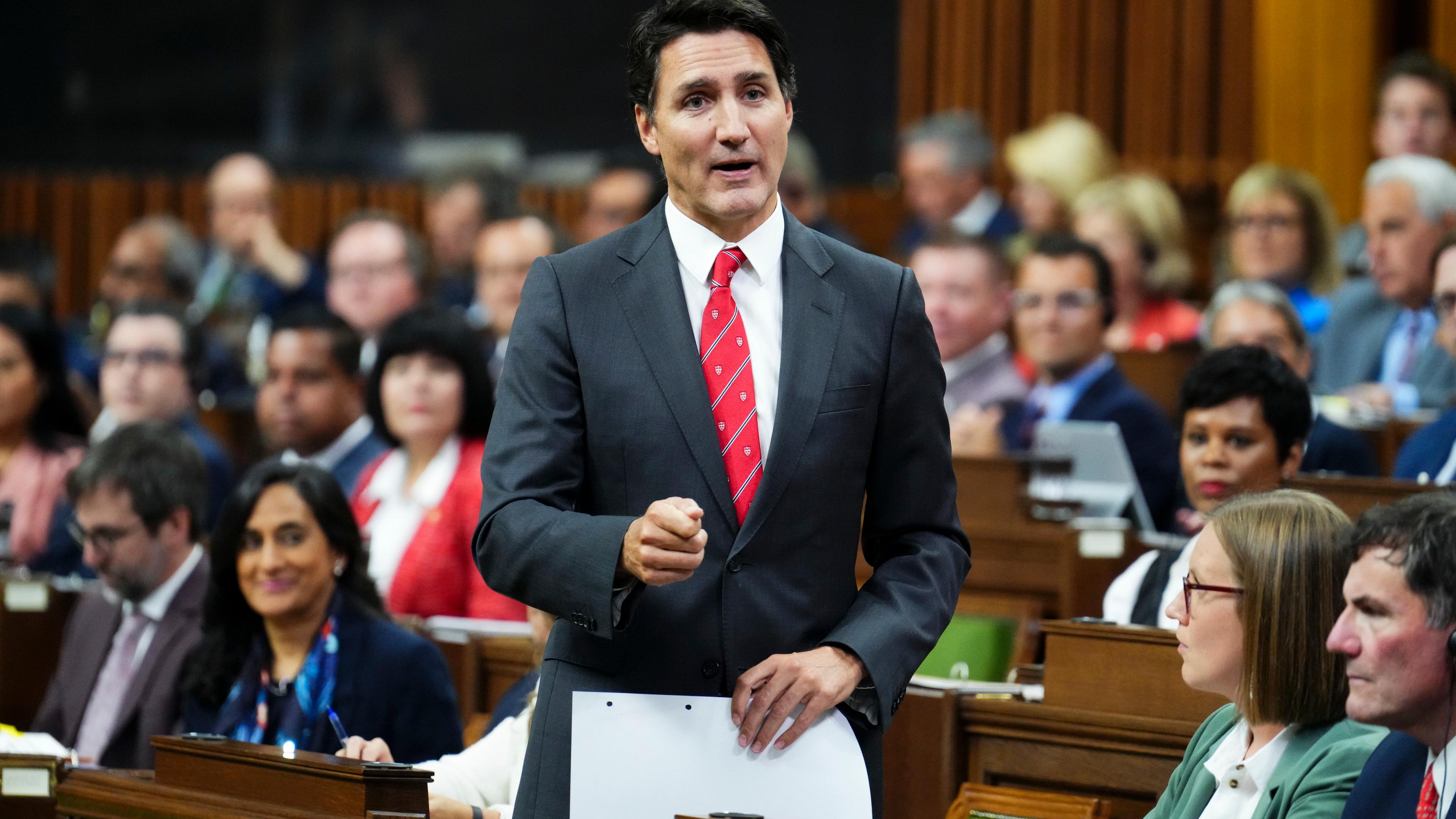 Kanadas Premierminister Trudeau spricht im Parlament